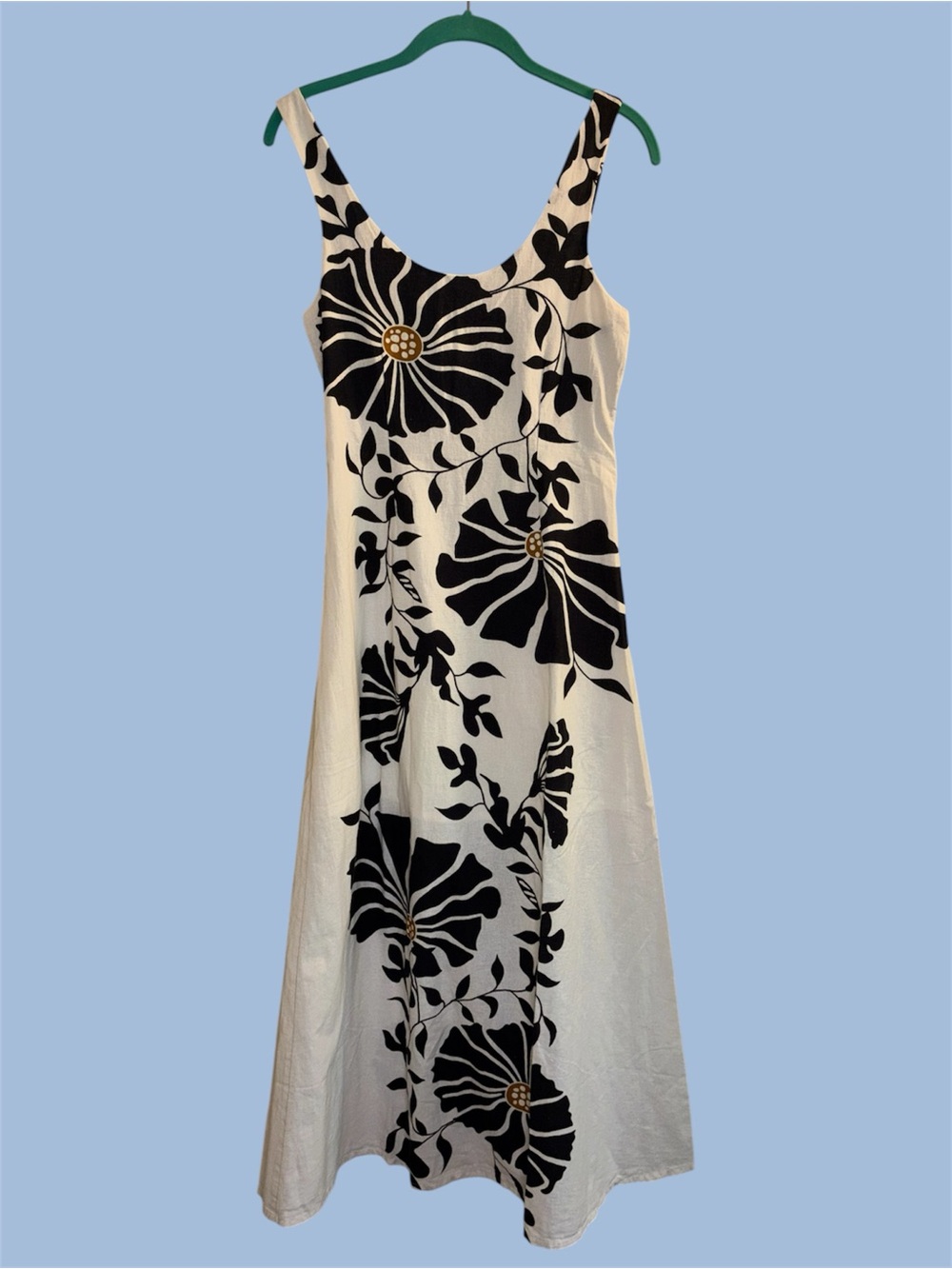Cleobella Black and White Floral Rosalinda Sleeveless Ankle Dress in Atro